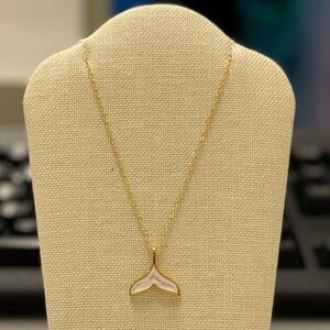 14k gold filled necklace with tail fin pendant